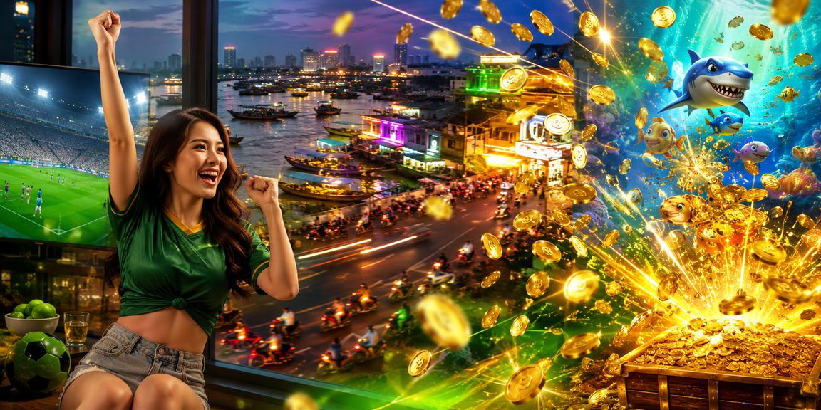 Cảnh đêm tại Cần Thơ với ánh đèn neon và bầu không khí giải trí sôi động